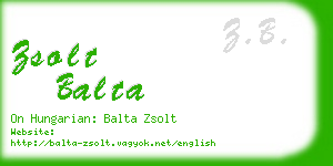 zsolt balta business card